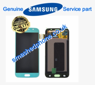 100% Genuine Samsung Galaxy S6 Sm G920f Lcd Topaz Blue - Samsung
