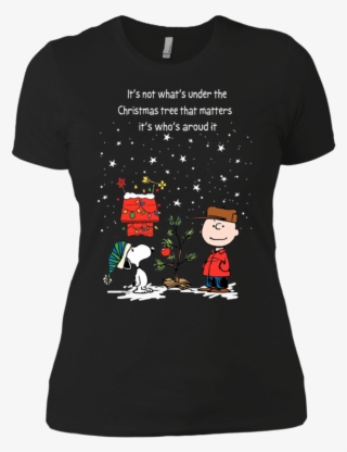 It's Not What's Under The Christmas Tree Snoopy Charlie - Black Squad T Shirt