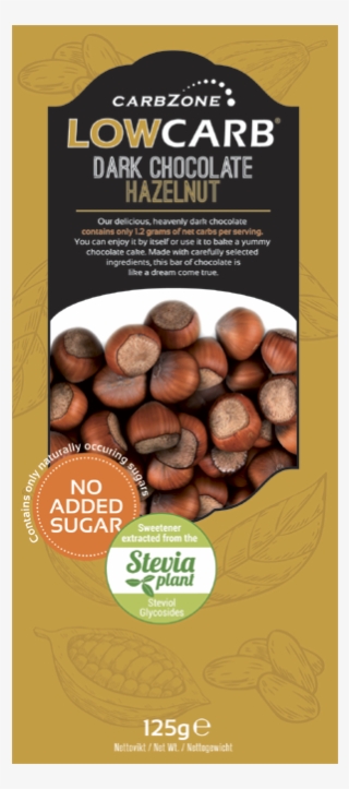 Low Carb® Dark Hazelnut Chocolate 125g - Carbzone
