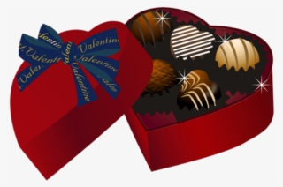 Free Png Download Valentine Red Heart Chocolate Box - Valentine's Day Chocolate Clipart