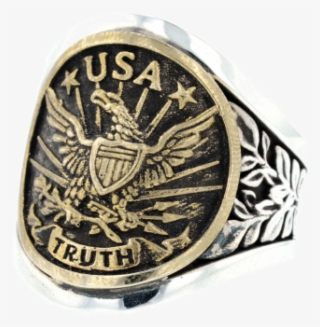 377988 33997 - Large Eagle American Silver Mens Ring