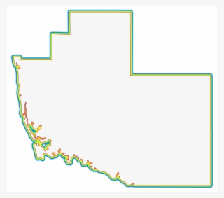 A Rainbow Outline Around A Map Of Collier