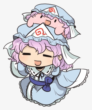 Kirby And Saigyouji Yuyuko And Etc) Drawn By Aoi Tobira - Cartoon