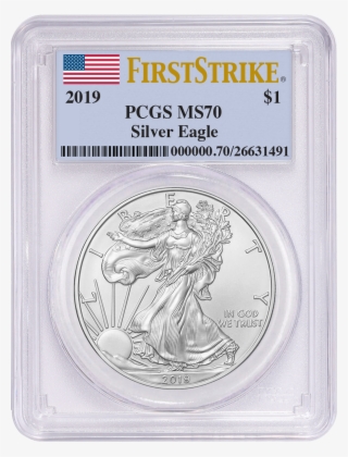 Graded Silver American Eagle Coins - 2019 Ms70 Silver Eagles