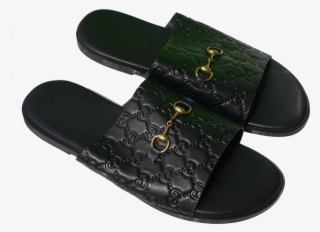 Gucci Sandals Black - Men Gucci Leather Slippers Png