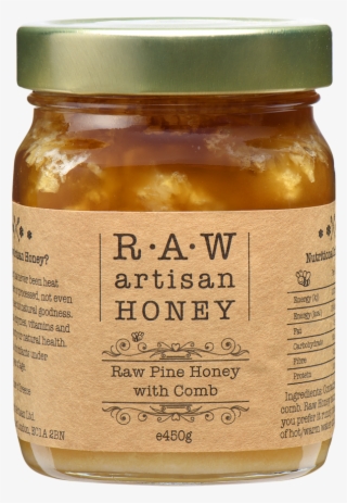 Greek Raw Pine Honey With Comb, 100% Pure Raw Greek - Honey