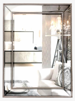 Silver Beaded Wall Mirror