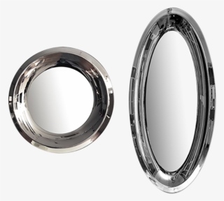 Specchio Con Cornice Specchiante Aqua - Circle