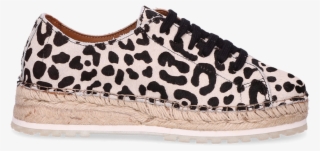 Lace Up Espadrille Leopard Pony Off White - Slip-on Shoe