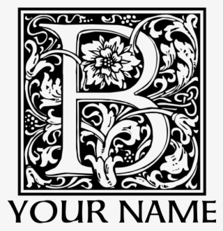 Custom Decorative Letter B Body Suit - Illuminated Manuscript Letter B