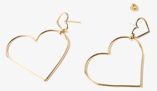 Imagen De Broken Wire Double Heart Earrings - Earrings