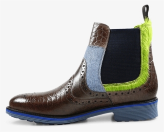 Ankle Boots Amelie 31 Croco Classic Hair On Stone Grey - Chelsea Boot