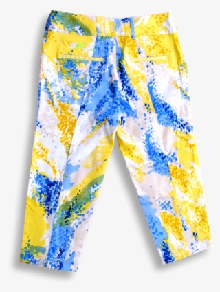 Paint Splash Blue Yellow Capri - Pajamas