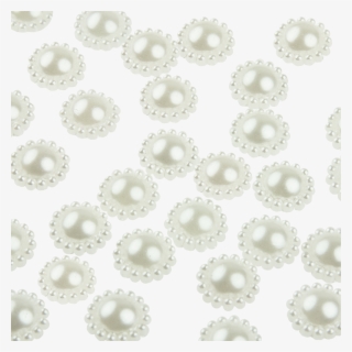 50 Ivory Flower Shape Flat Back Pearl 12mm - Tablecloth