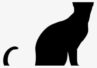 Onlinelabels Clip Art Sitting Cat Silhouette - Clip Art