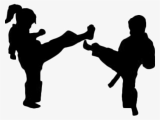 Karate Clipart Silhouette - Karate Kids Silhouette