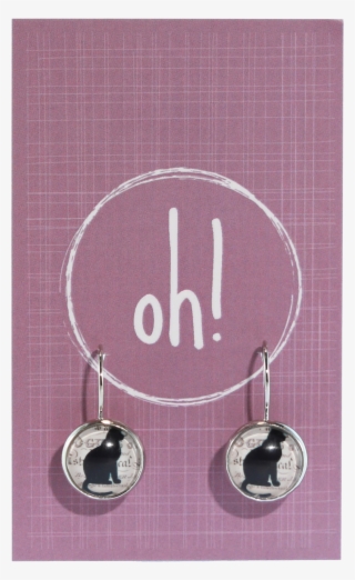 Silhouette Cat Earrings - Earrings