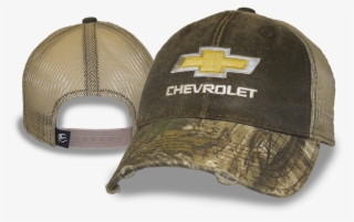 Weathered Brown Chevrolet Cap W/ Realtree Camo Visor - Chevrolet