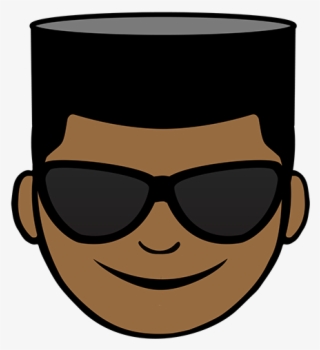 Black Emoji With Glasses