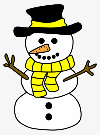 Snowman, Hat, Scarf, Yellow - Snowmen With A Hat