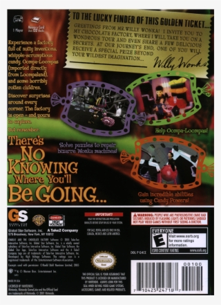 Charlie And The Chocolate Factory Back - Nintendo 3ds