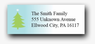 Christmas Tree Address Label - Triangle