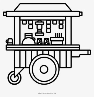 Food Cart Coloring Page - Railroad Car