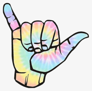 Poppunk Cool Bands Sticker Pop Punk Tumblr Transparent - Tie Dye Hang Loose Sticker