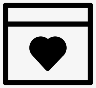 Browser With A Heart Symbol Inside A Circle Comments - Heart