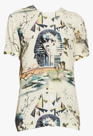 Balenciaga Sphinx Tee Silk Crewneck Short Sleeve Tee - Fashion