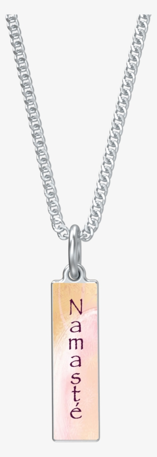 Namasté Vertical Rectangle Necklace - Necklace