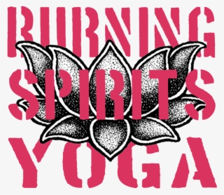 Burning Spirits Yoga Logo Block Pink Lotus - Graphic Design