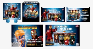 Case Cards, And Big Gulp And Slurpee Translites - Iron Man