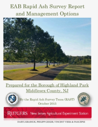 Emerald Ash Borer Survey Report And Management Options - New Jersey Department Of Environmental Protection