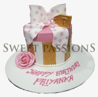Fancy Gift Box Bow Cake - Cake Decorating
