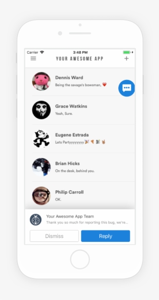 In-app Notifications - App New Message Notification