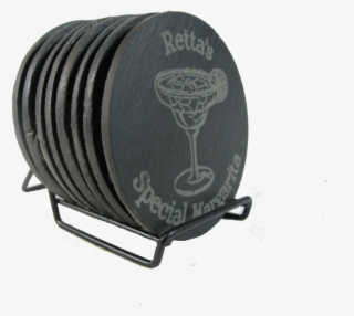 Round Slate Personalized Coasters - Tonbak