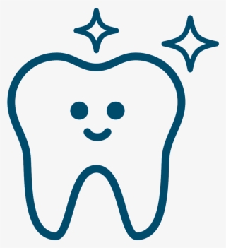 Early Treatment - Shiny Teeth Drawing