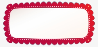 Dark Pink Flower Outline With White Square Border Tray - Heart