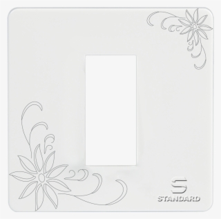 1 M Aster Cover Plate White Aster - Sketch
