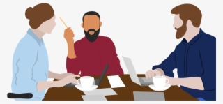 Multiethnic Group Of Young People Brainstorming P2ff2wq - Illustration