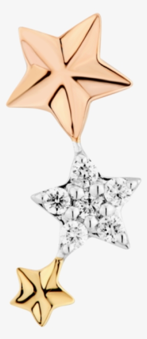 Dangling Twinkle Star Diamond Earrings - Cross