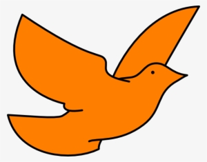 Orange Dove Clip Art At Clker - Orange Dove Png