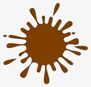 Ink Splash With Drops Clip Art At Clker - Brown Paint Splash
