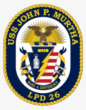 Ampibious Transport Dock Uss John P - Uss John P Murtha Crest