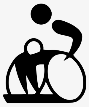 Vector Wheelchair Silhouette Back - Wheelchair Rugby Logo