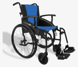 Blue Seat, Black Frame - Wheelchair Png Blue