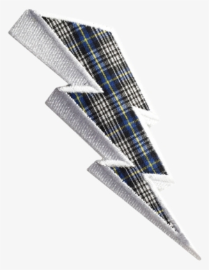 White Lightening Bolt Patch Pin