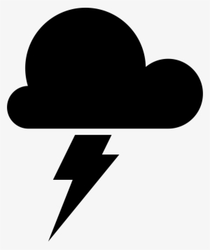 Storm Weather Symbol Of A Dark Cloud With A Lightning - Storm Symbol