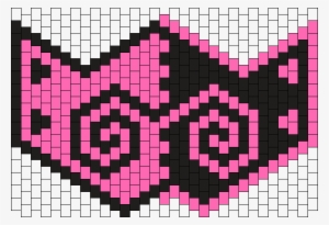 Pink And Black Swirl Mustach Mask Bead Pattern - Nga Pihi 1: Maori Songs For Children
